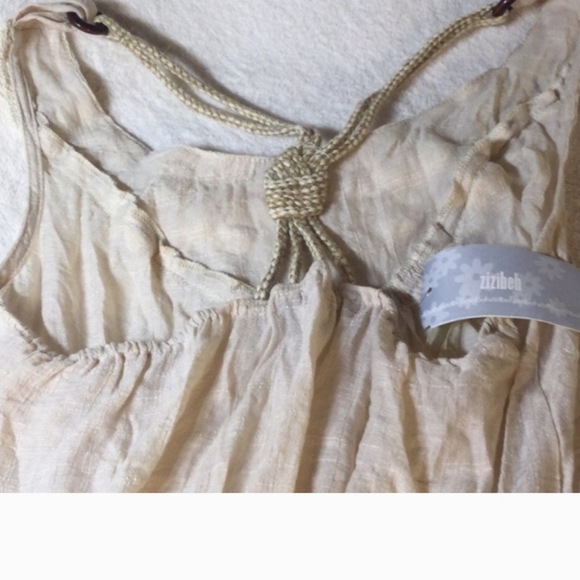 Vintage Cream Color Dress With Silver Bling and layered cascading  material - Picture 4 of 12